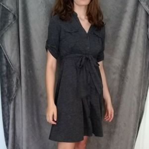 Casual Grey Empire Waist Jersey Dress